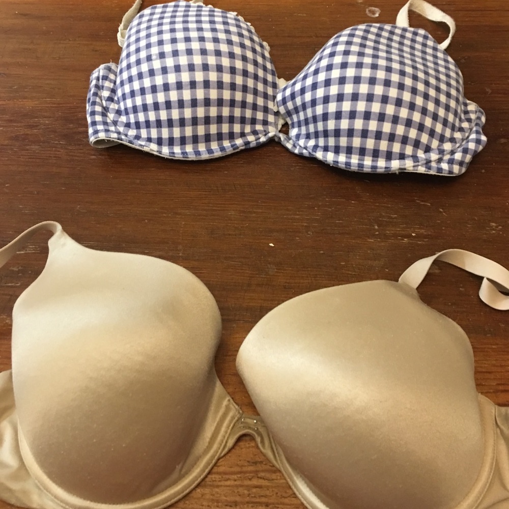 2 padded uplift Bras. VS and Maidenform